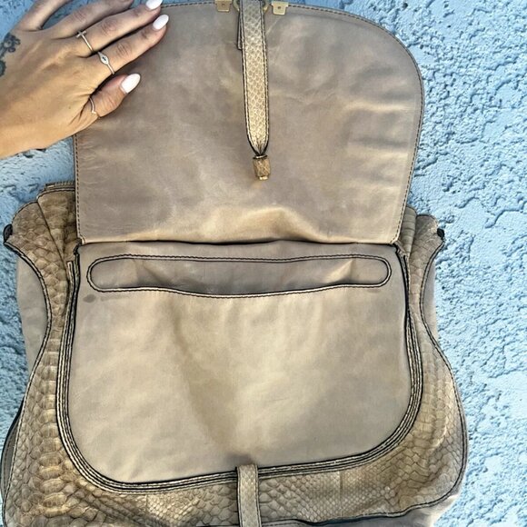 Chloe Marcie Python Large Shoulder Bag, Chloe Bag, Snakeskin Bag, Designer Bag - Picture 3 of 7